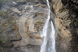 Reichenbach Falls, The famous beautiful waterfall on mountain and the end scene of Sherlock Holmes