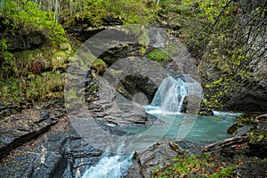 Reichenbach Waterfall. Upper part of the Reichenbach Falls
