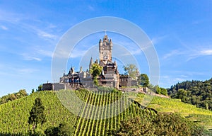 Reichsburg castle in Cochem on the Mosel photo