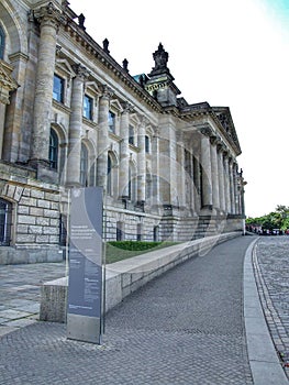 Reichstag building in Berlin in Germany.