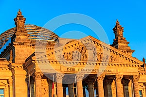 Reichstag building in Berlin, Germany