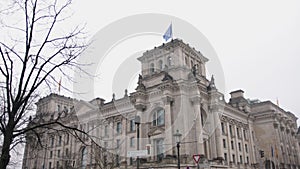 Reichstag building, Berlin, germany, european union flag on the, historic German