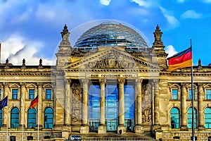 Reichstag Building, Bundestag, Berlin, Germany - Original Digital Art Painting