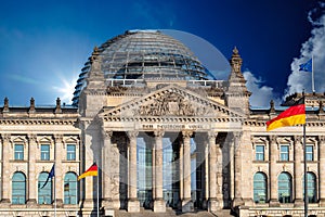 Reichstag building Deutscher Bundestag in Berlin, Germany