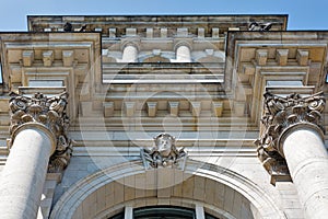 Reichstag building facade fragment. Berlin, Germany