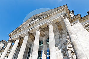 Reichstag building, seat of the German Parliament. Berlin, Germany