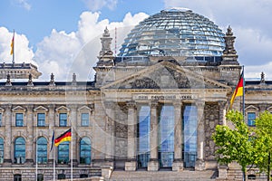 Reichstag building, seat of the German Parliament in Berlin, Germany