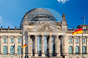 Reichstag building, seat of the German Parliament Deutscher Bundestag in Berlin, Germany