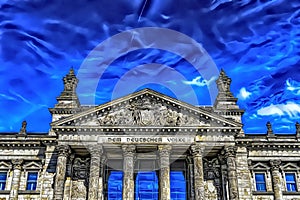 The Reichstag, Bundestag, Berlin, Germany - Original Digital Art Painting