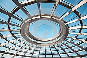 Reichstag dome in Berlin downtown, Germany