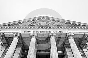 Reichstag Facade in Monochrome, Berlin