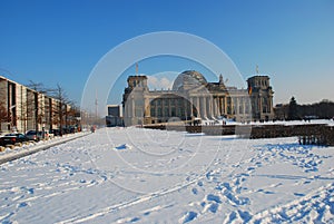 Reichstag: the German parliament, Berlin in winter