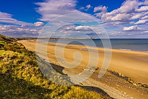 Reighton sands viewed from the clifftops