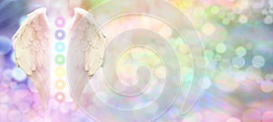 Reiki Angel Wings and Seven Chakras website header