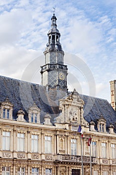 Reims City Hall at night