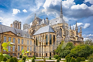 Reims, France - Outside View of the Cathedral of Reims