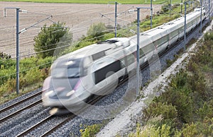 TGV Train in France with great speed