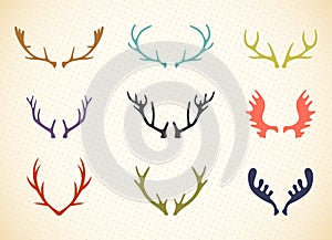 Reindeer Antlers Illustration in Vector.