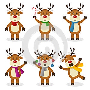 Reindeer Cartoon Christmas Set