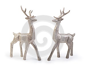 Reindeer Christmas decorative item isolated on white background, Clipping path included