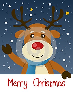 Reindeer Christmas Greeting Card