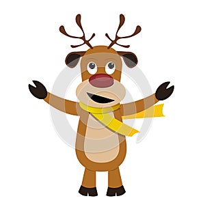 Reindeer isolated on white background. Vector Ai available.