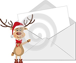 Reindeer and letter envelope