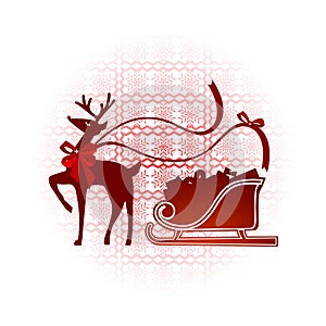 Reindeer with nordic background