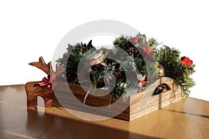 Reindeer by ray of Christmas decorations