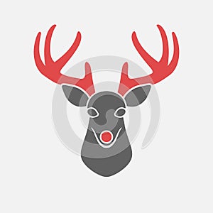 Reindeer with red nose