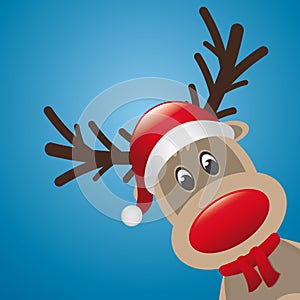 Reindeer red nose and hat scarf