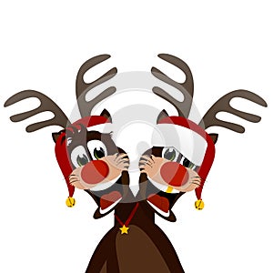 Reindeer Rudolf with the red nose.