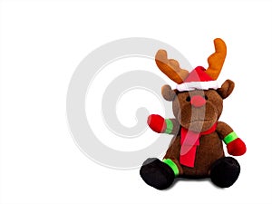 Reindeer toy isolated on white