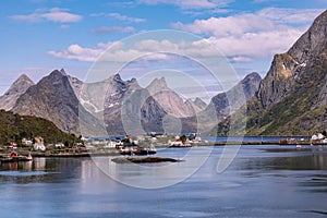 Reine fishing village on Lofoten islands, Nordland. Norway