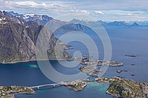 Reine fishing village on Lofoten islands, Nordland. Norway