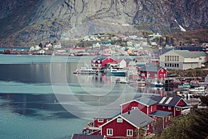 Reine fishing village on Lofoten islands, Nordland. Norway