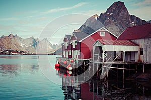 Reine fishing village on Lofoten islands, Nordland. Norway