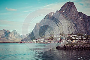 Reine fishing village on Lofoten islands, Nordland. Norway