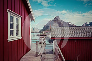 Reine fishing village on Lofoten islands, Nordland. Norway