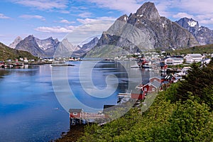 Reine fishing village on Lofoten islands, Nordland. Norway