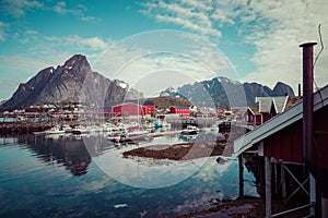 Reine fishing village on Lofoten islands, Nordland. Norway