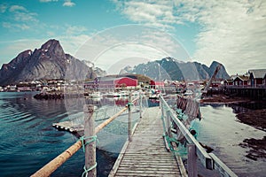 Reine fishing village on Lofoten islands, Nordland. Norway