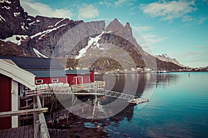 Reine fishing village on Lofoten islands, Nordland. Norway