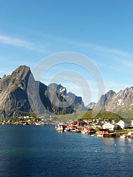 Reine in Lofoten's landscape