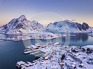 Reine Village on the Lofoten Islands in Winter, Norway