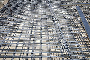 Reinforce iron cage in a construction site