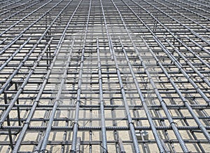 Reinforce iron cage in a construction site