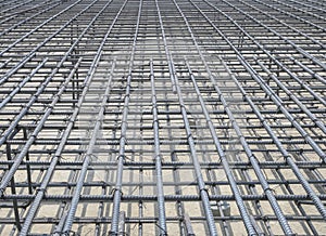 Reinforce iron cage in a construction site