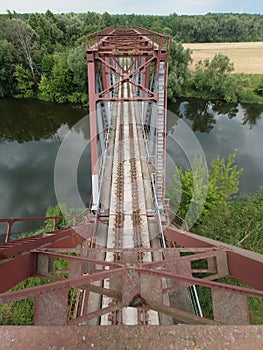 Reinforced concrete bridge over the river