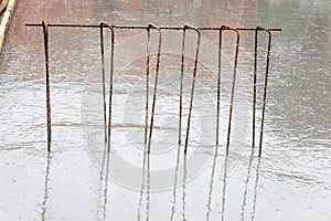 Reinforced concrete mix for a building foundation